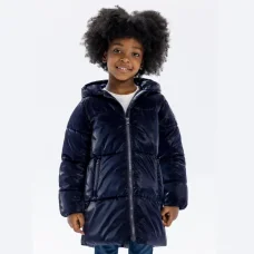 20COAT 44J: Midi length Shiny Padded Coat (2-3 Years)